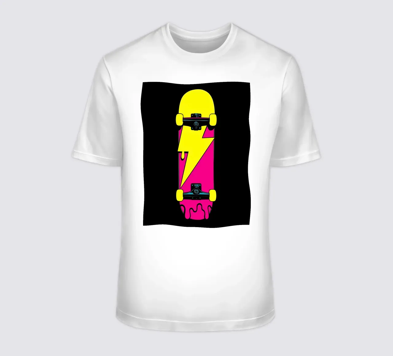Lightning Skateboard - Pop Art T-Shirt von ColorCrash Gallery