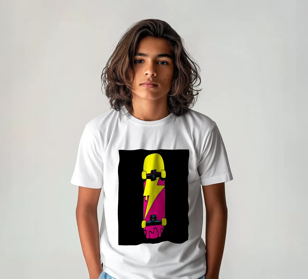 Lightning Skateboard - Pop Art kids t-shirt by ColorCrash Gallery
