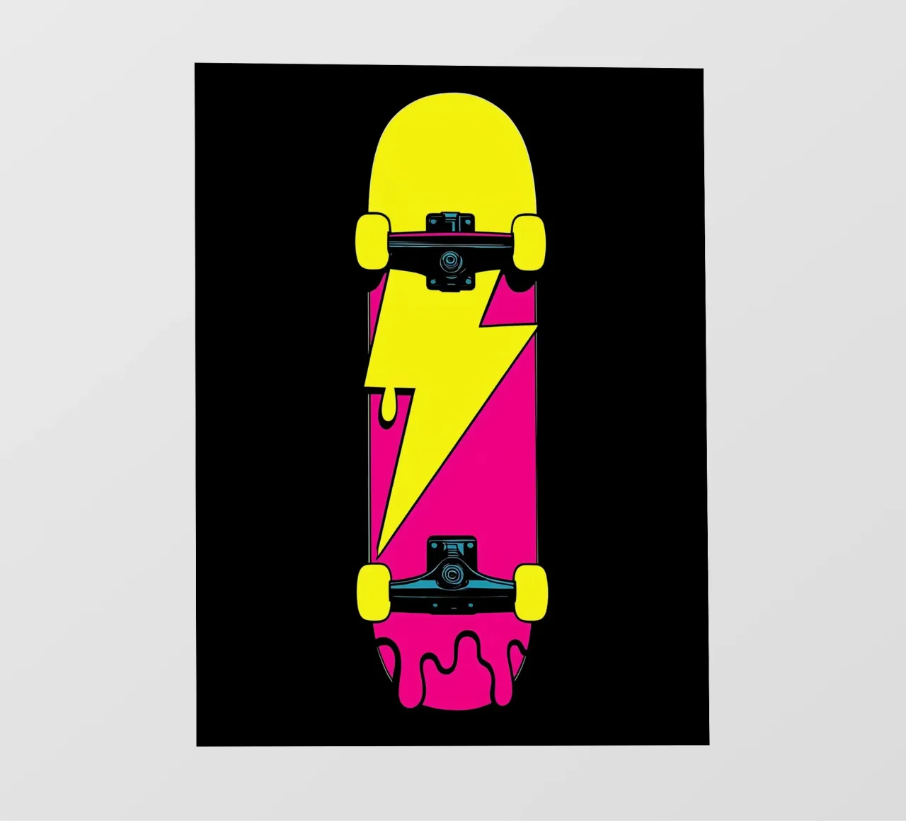 Skateboard Saetta - Pop Art telo in pvc da ColorCrash Gallery