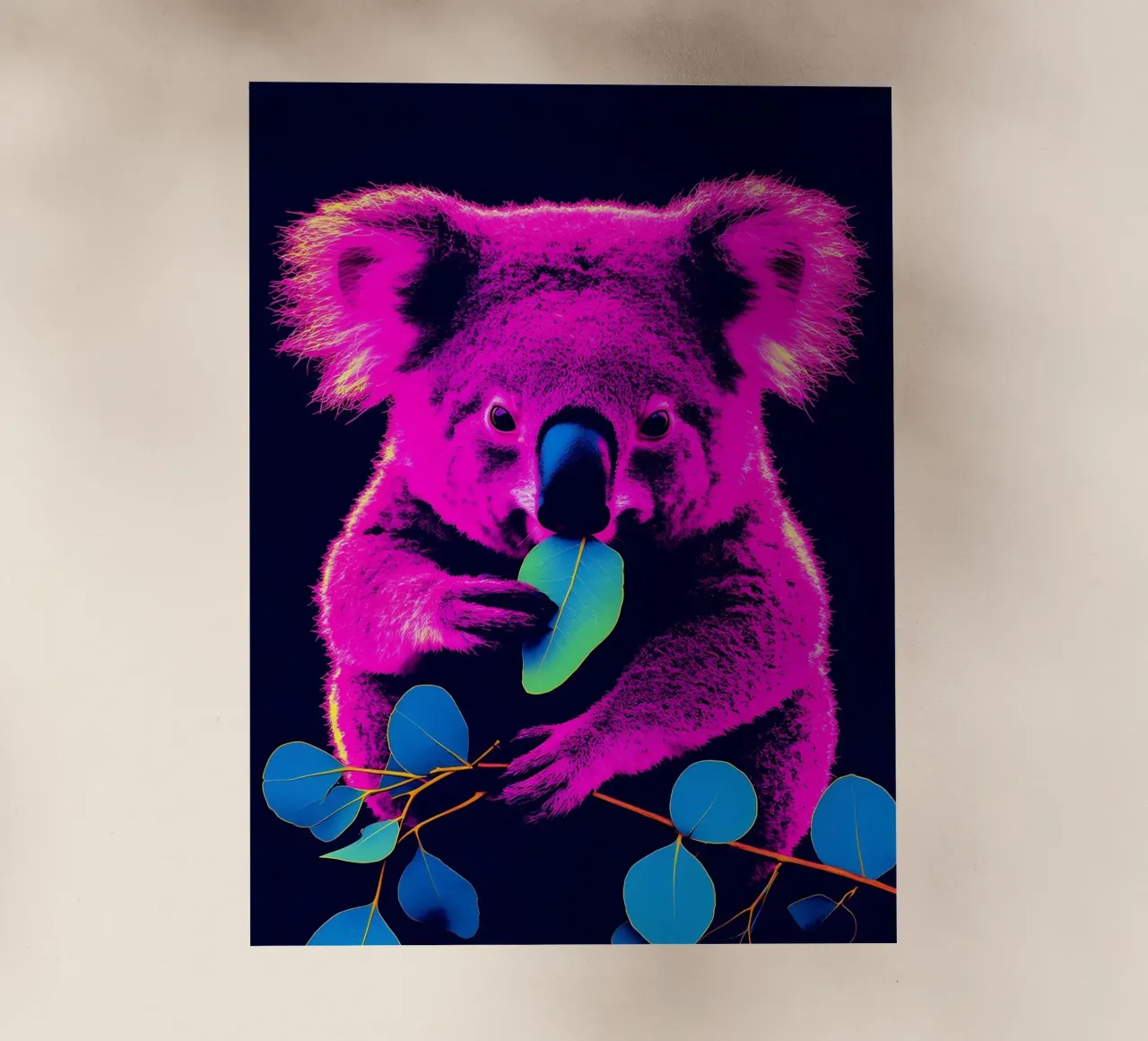 Koala - Pop Art pellicola backlit da ColorCrash Gallery