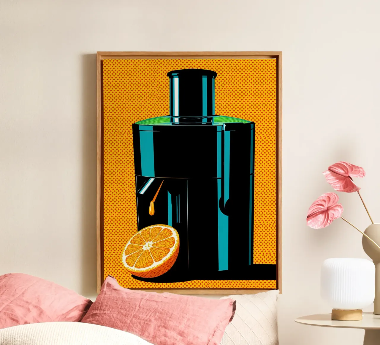 Sapmachine - Pop Art canvas met Baklijst van ColorCrash Gallery