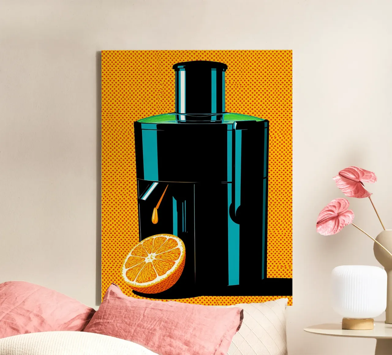 Sapmachine - Pop Art canvas met Baklijst van ColorCrash Gallery