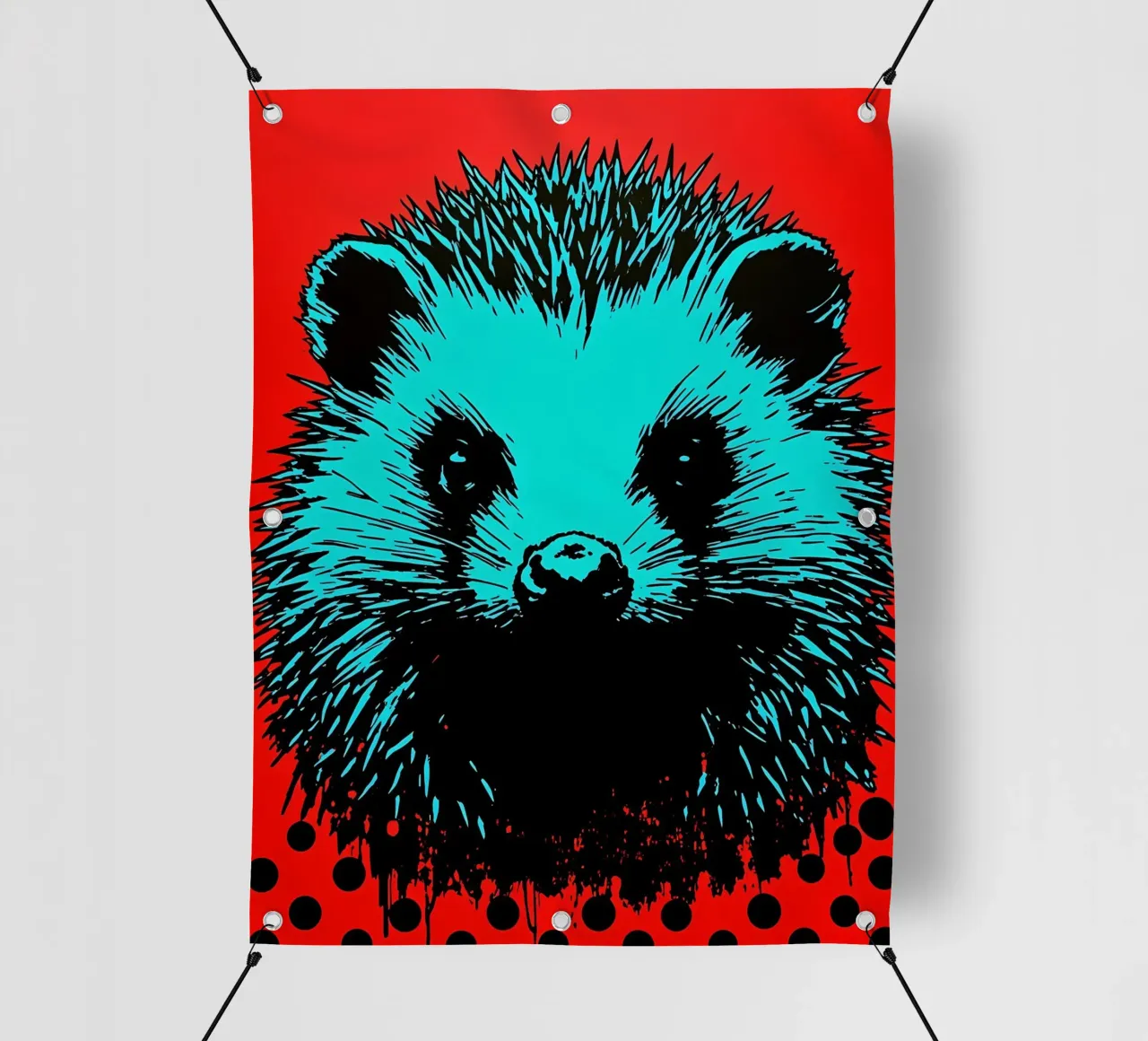 Riccio - Pop Art telo in pvc da ColorCrash Gallery