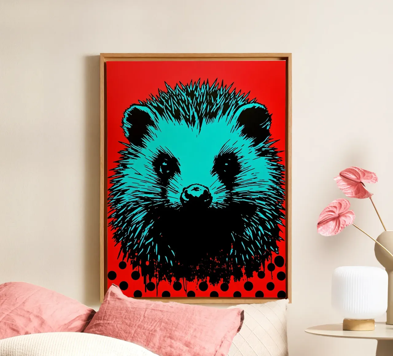 Riccio - Pop Art tela con Cornice a cassetta da ColorCrash Gallery
