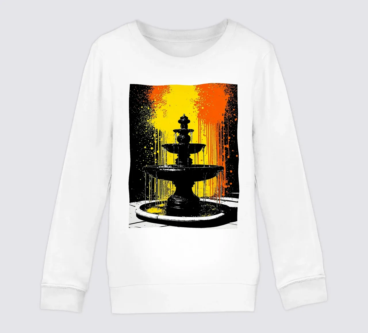 Fountain - Pop Art kids sweatshirt by ColorCrash Gallery