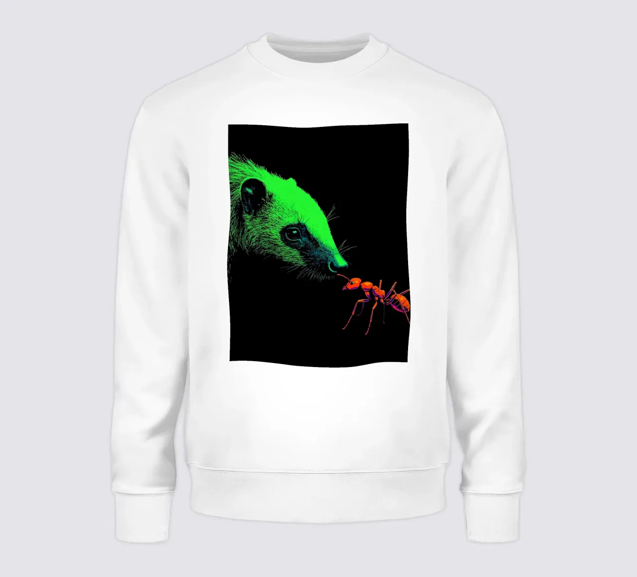 Weasal And Ant - Pop Art sweatshirt by ColorCrash Gallery