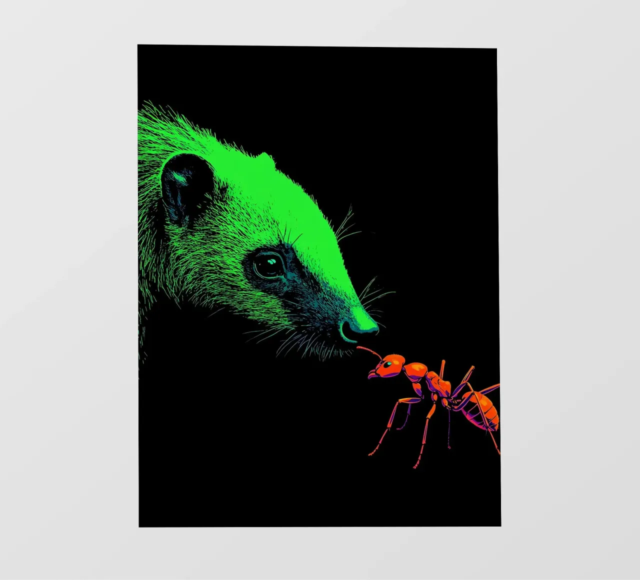 Weasal e Ant - Pop Art pellicola backlit da ColorCrash Gallery