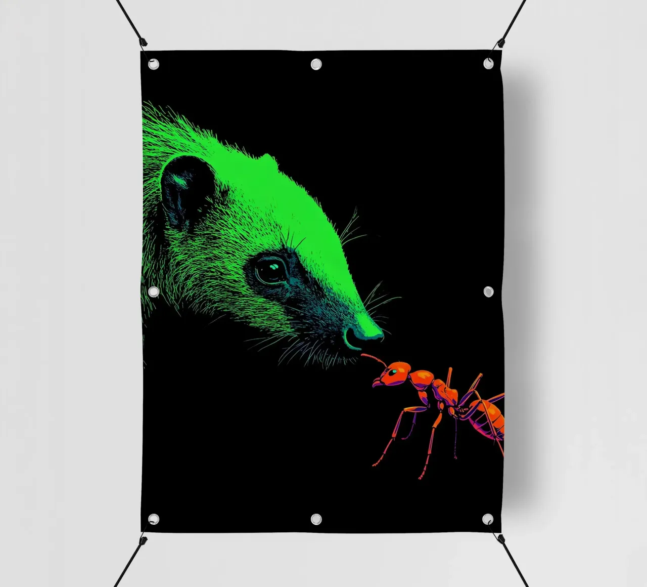 Weasal e Ant - Pop Art telo in pvc da ColorCrash Gallery