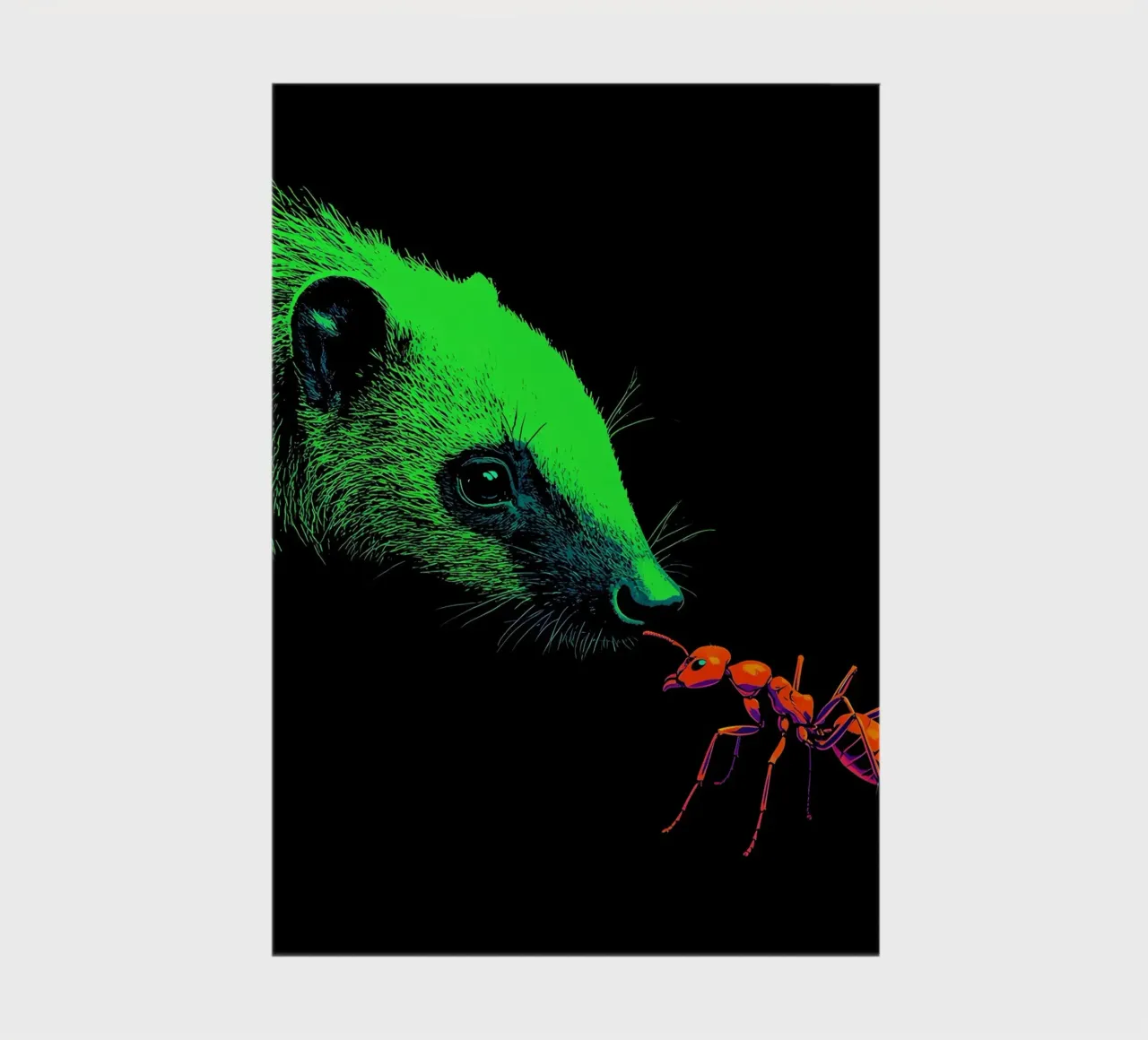 Weasal And Ant - Pop Art notebook by ColorCrash Gallery