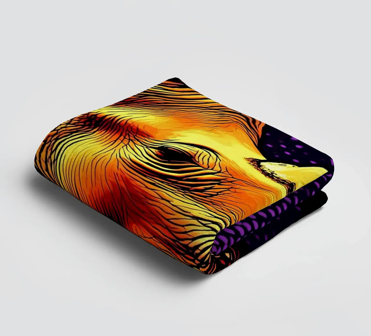 rhinoceros - Pop Art Handtuch von ColorCrash Gallery
