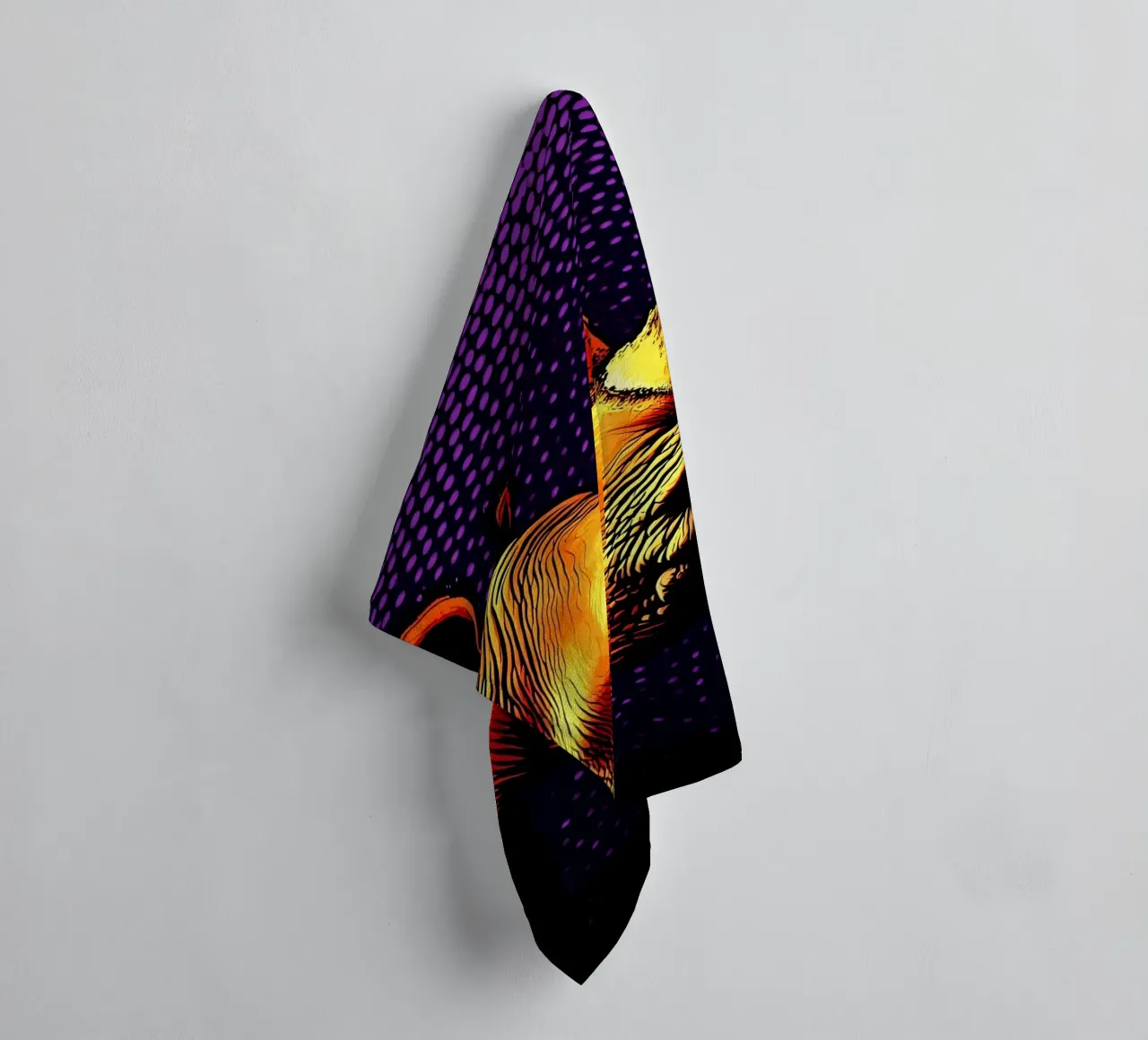 rhinoceros - Pop Art Handtuch von ColorCrash Gallery