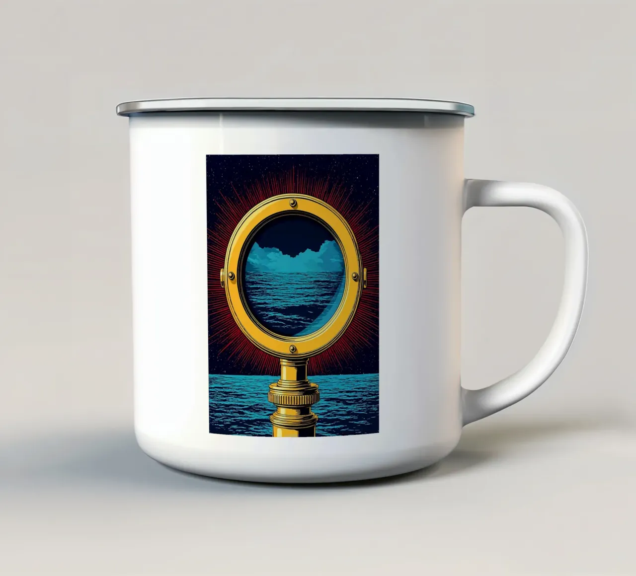 Telescopio - Pop Art tazza in smalto da ColorCrash Gallery