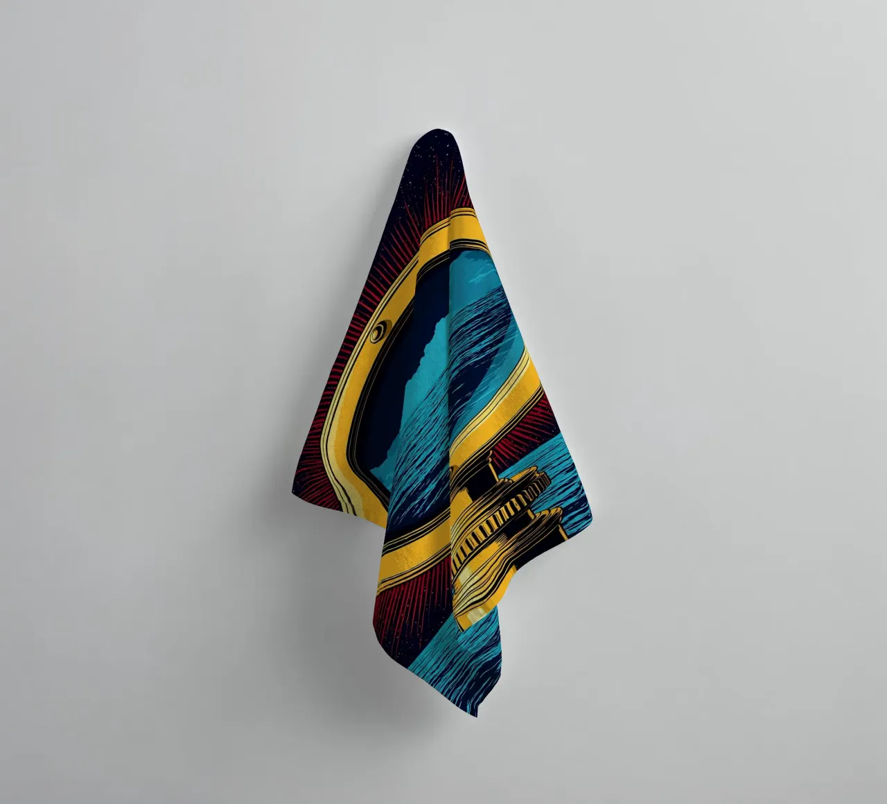 Telescope - Pop Art towel by ColorCrash Gallery