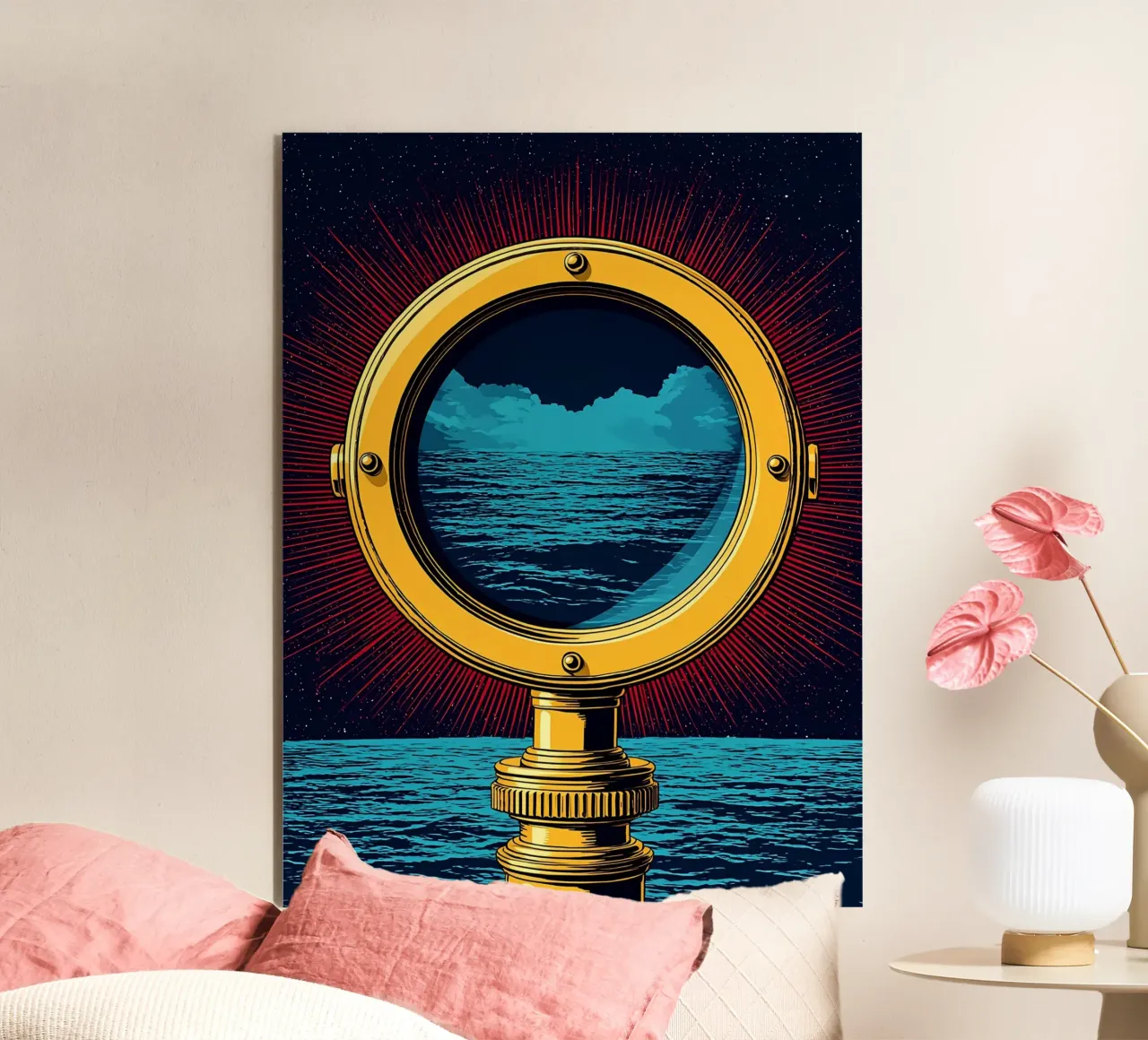 Telescoop - Pop-art aluminium-dibond van ColorCrash Gallery