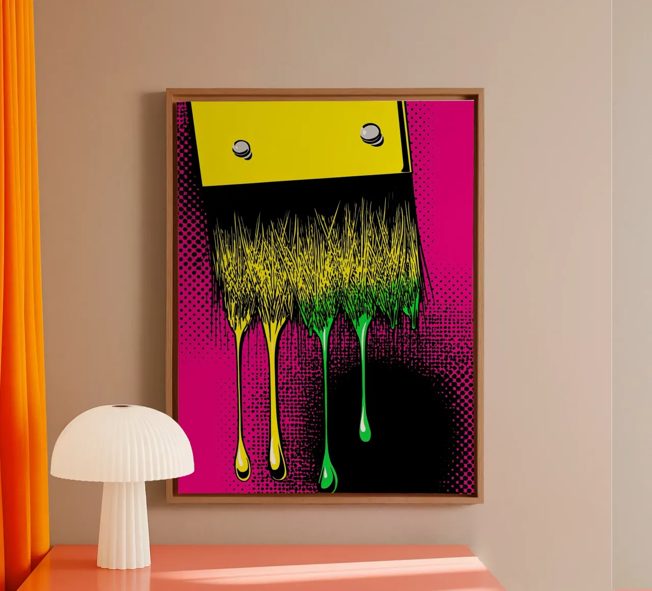 Dripping Paintbrush - Pop Art canvas by ColorCrash Gallery