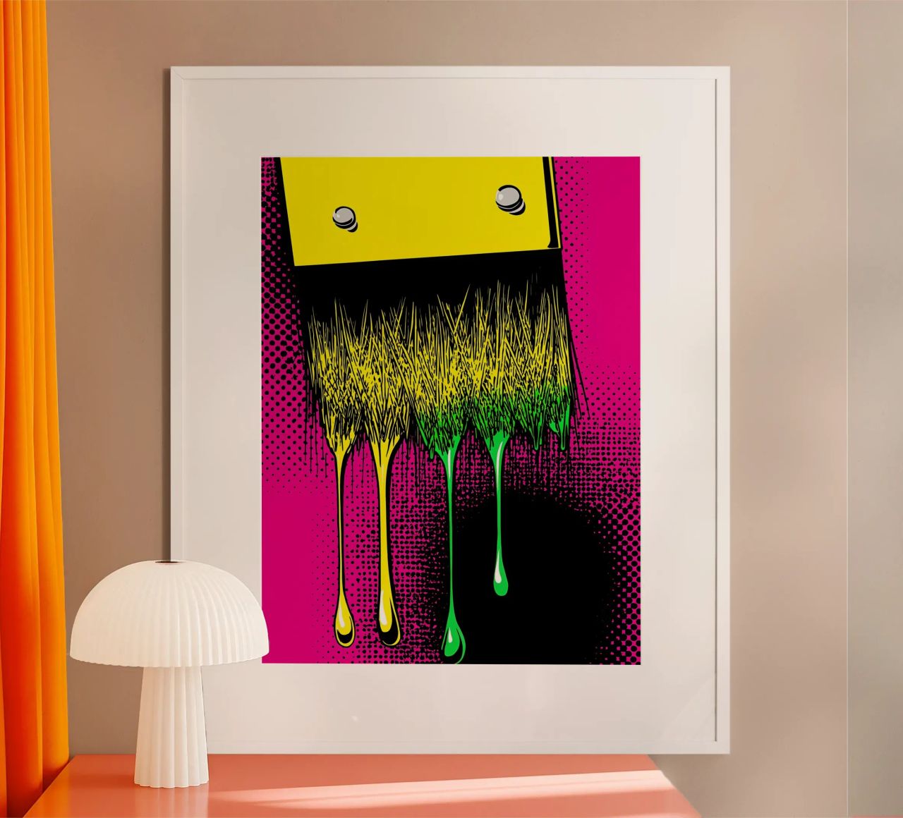 Triefender Pinsel - Pop Art Poster von ColorCrash Gallery