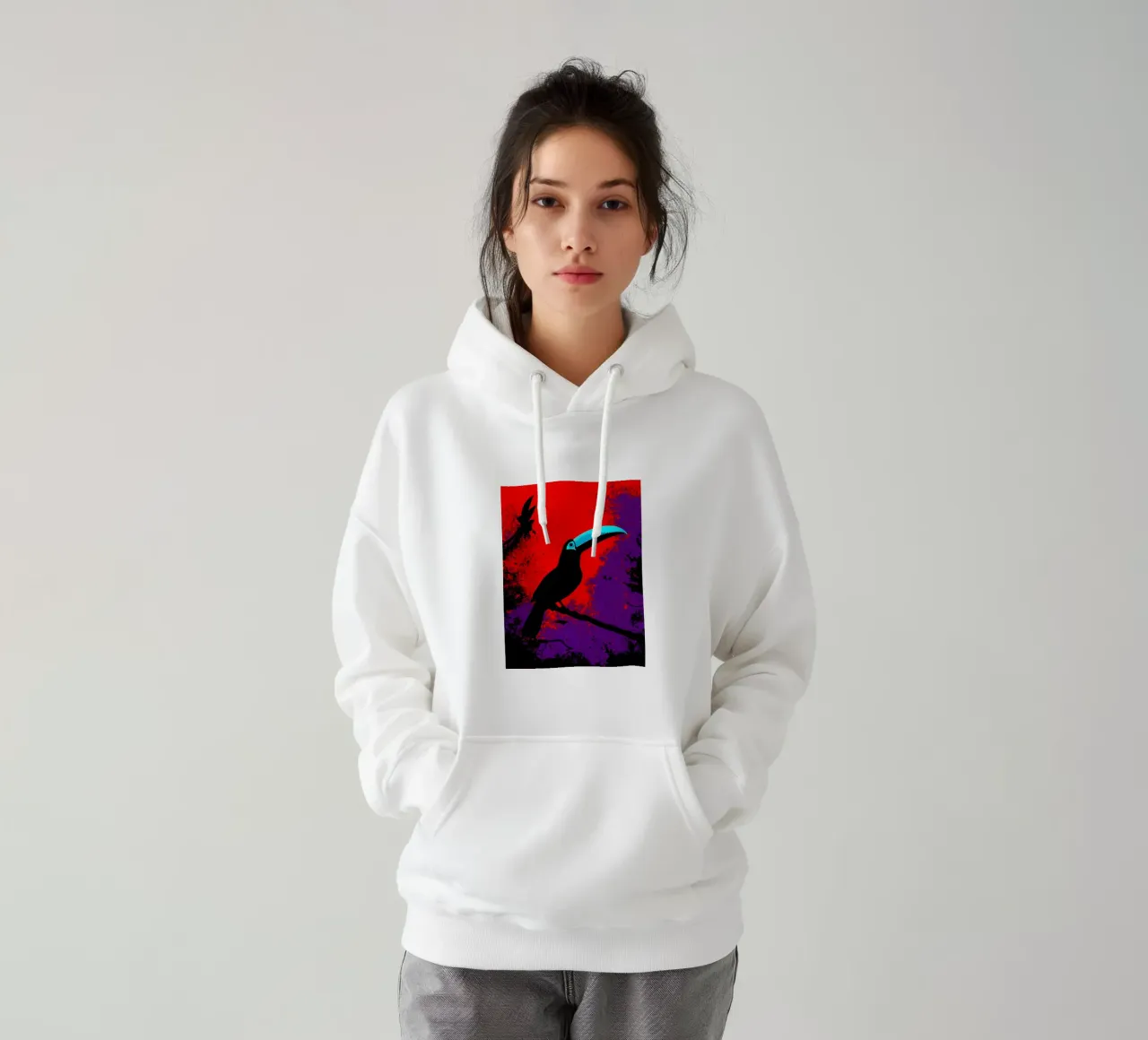 Tucano - Pop Art felpa con cappuccio da ColorCrash Gallery