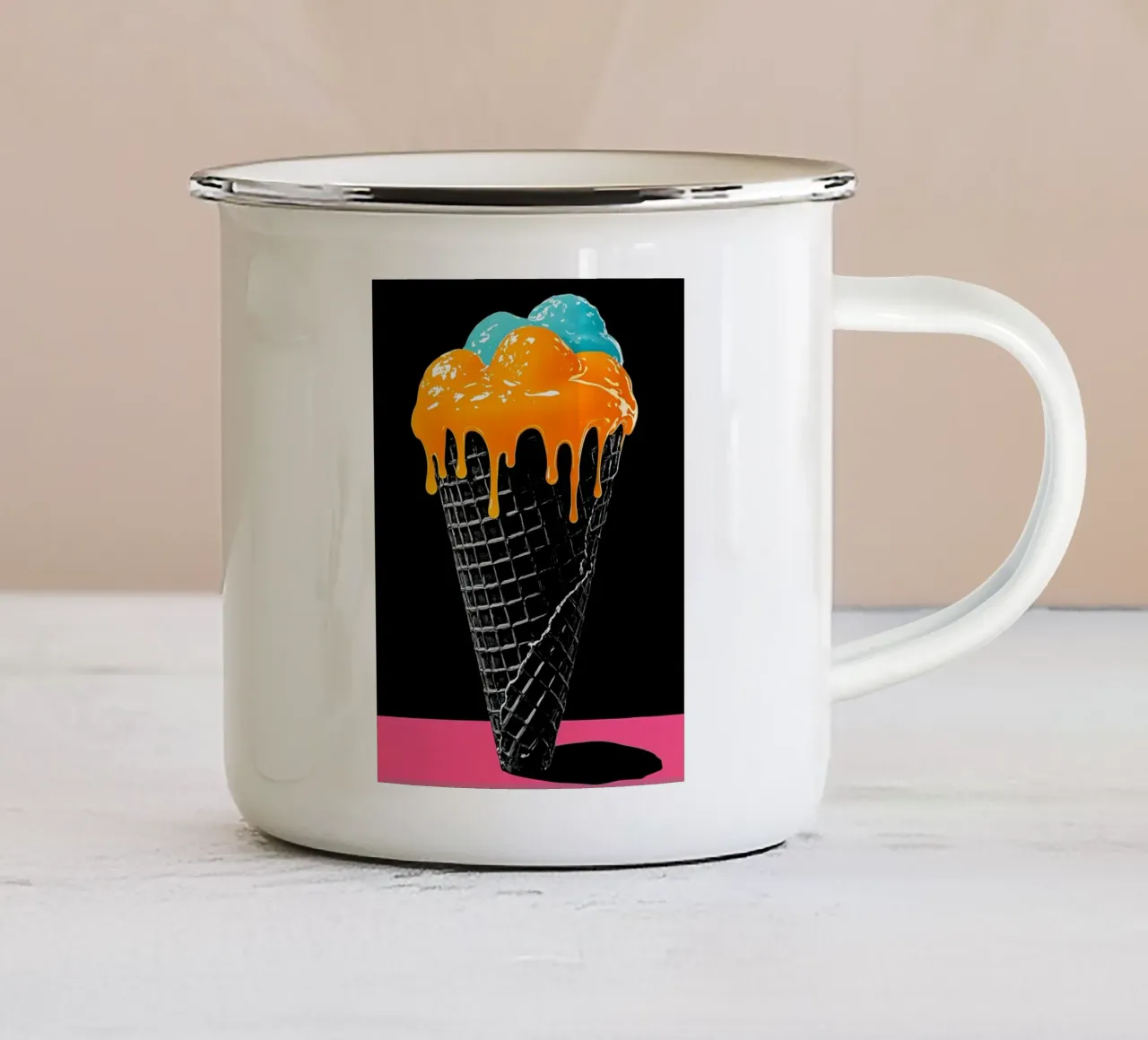 Gelato - Pop Art tazza in smalto da ColorCrash Gallery