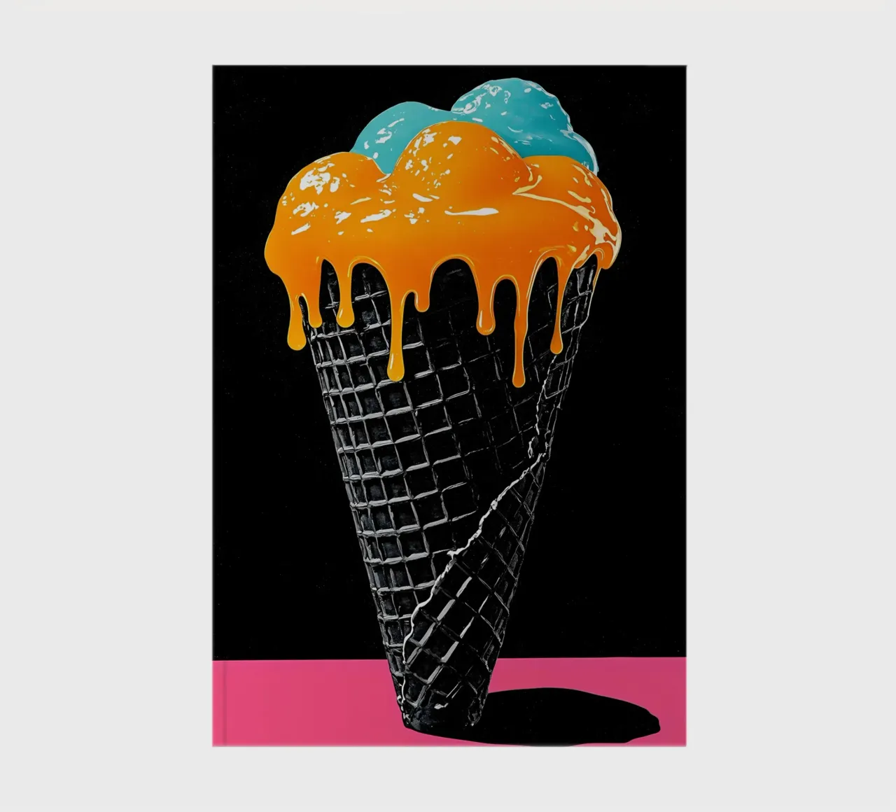 Ice Cream - Pop Art notebook by ColorCrash Gallery