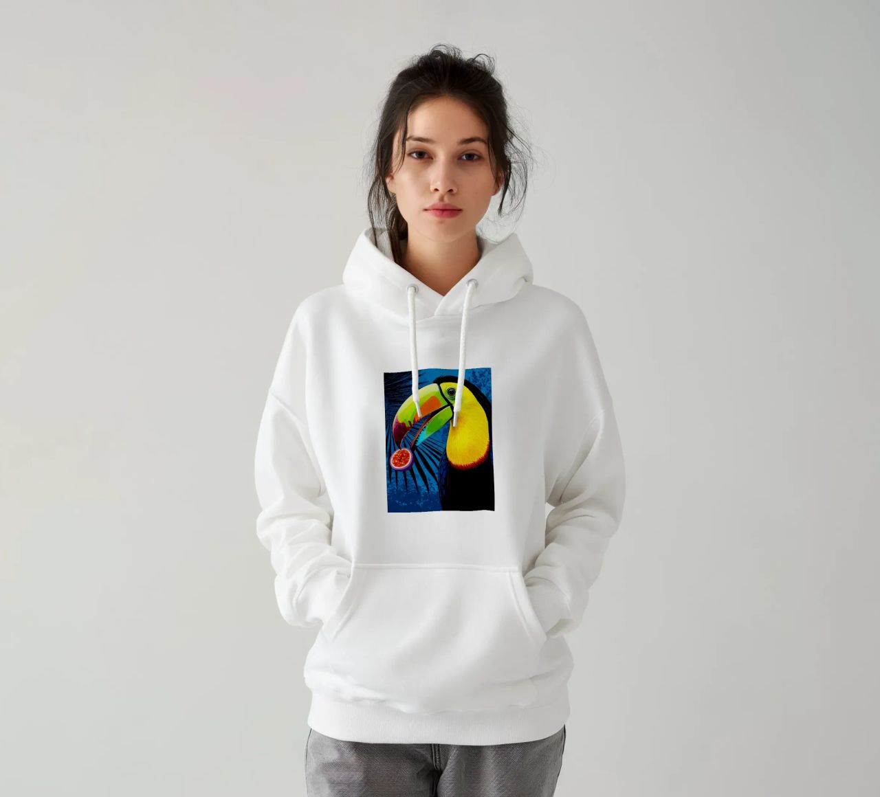 Tucano - Pop Art felpa con cappuccio da ColorCrash Gallery