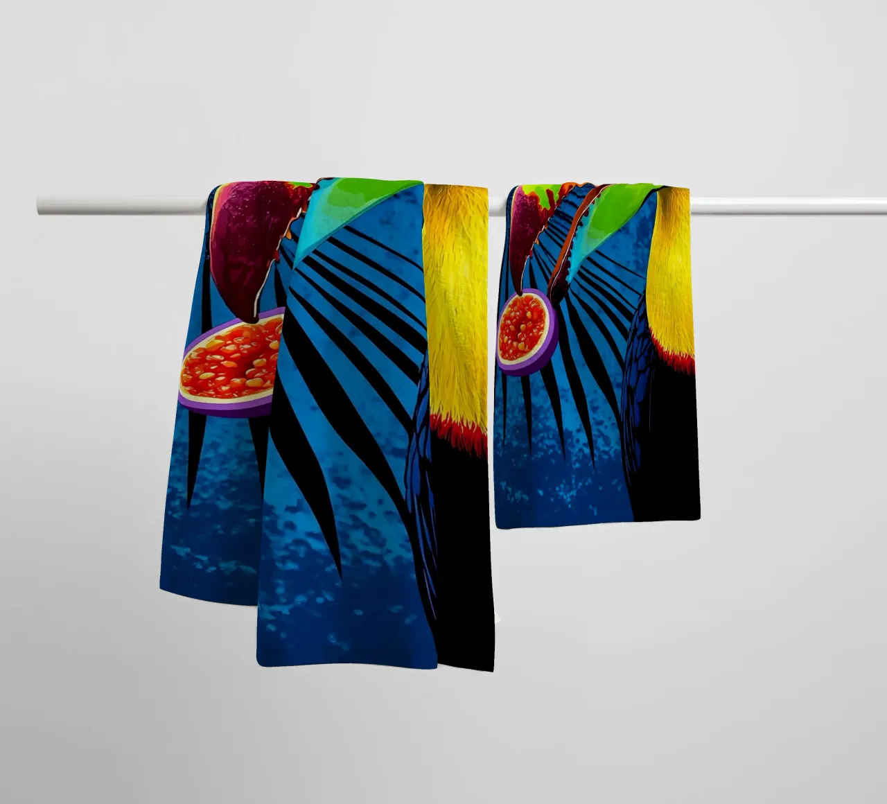 Toucan - Pop Art towel by ColorCrash Gallery