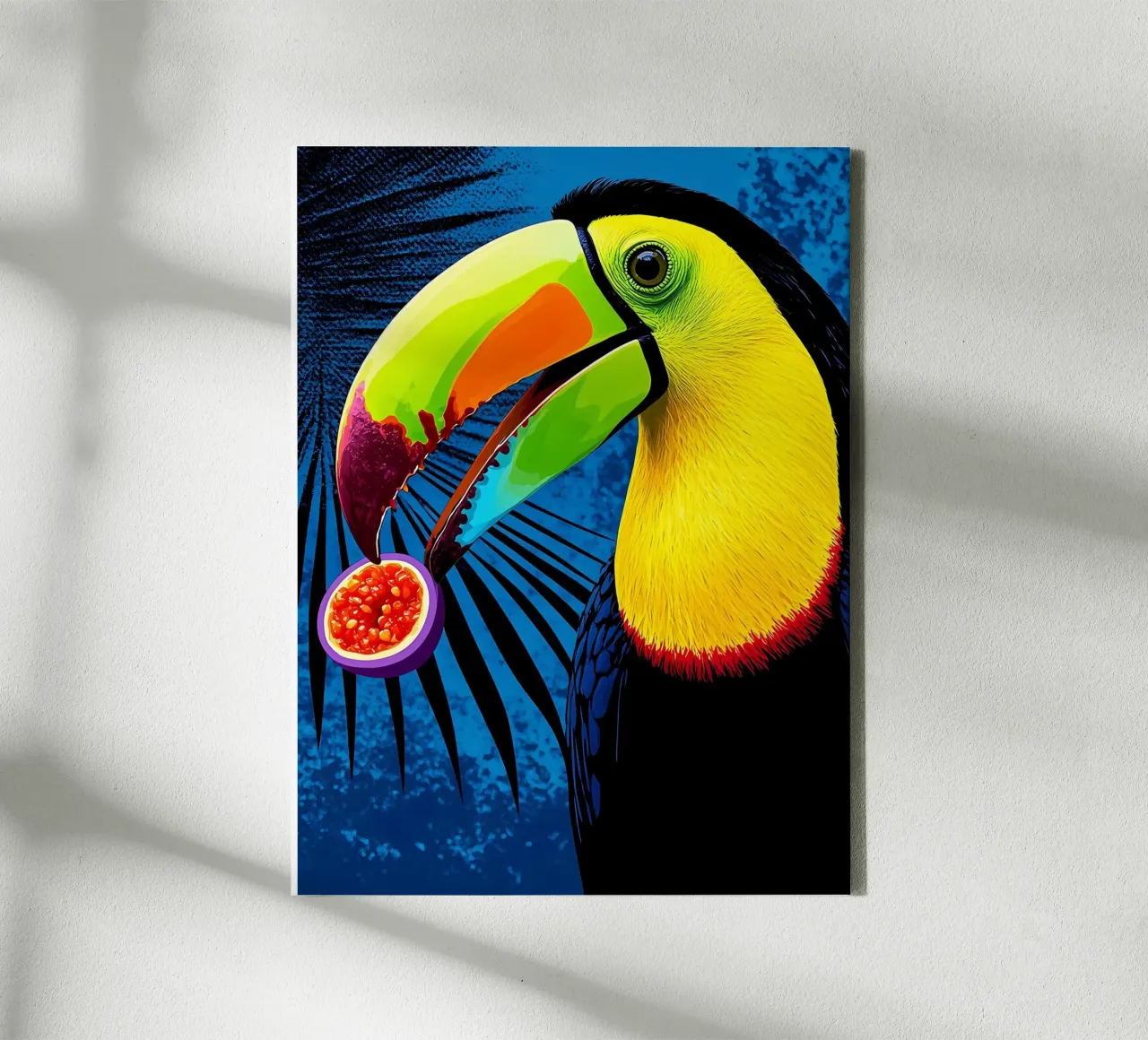 Toekan - Pop-art canvas met Baklijst van ColorCrash Gallery