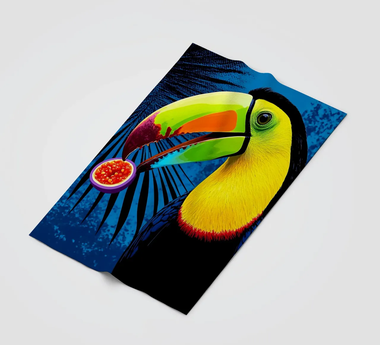 Toucan - Pop Art fleece blanket by ColorCrash Gallery