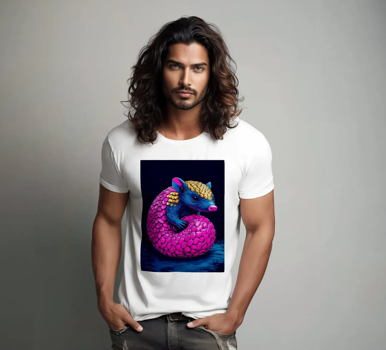 Pangolino - Pop Art t-shirt da ColorCrash Gallery