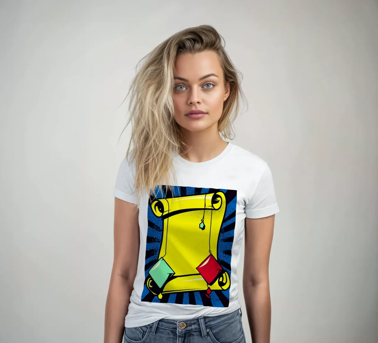 Scroll - Pop Art t-shirt da donna da ColorCrash Gallery