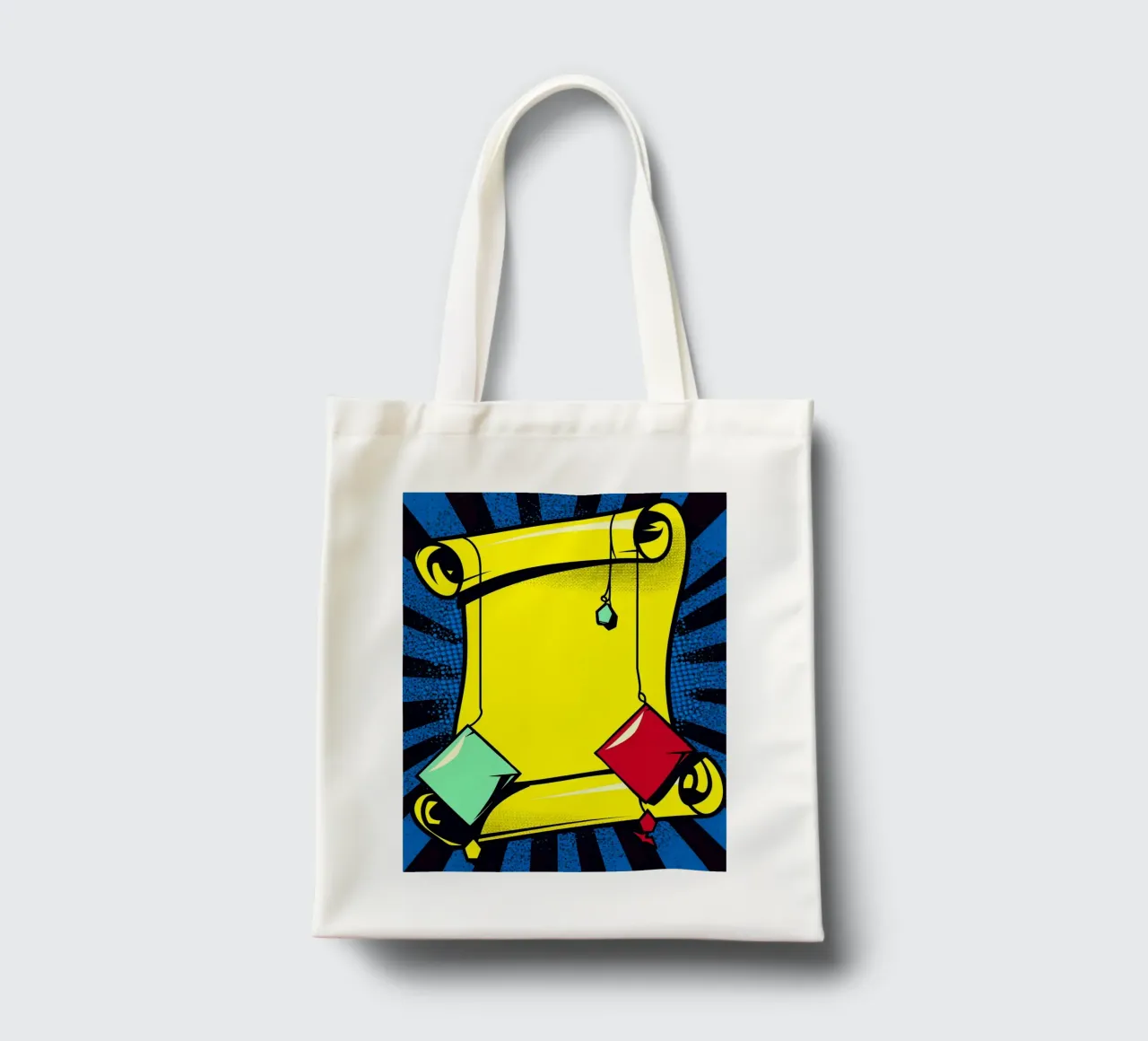 Scroll - Pop Art borsa in juta da ColorCrash Gallery