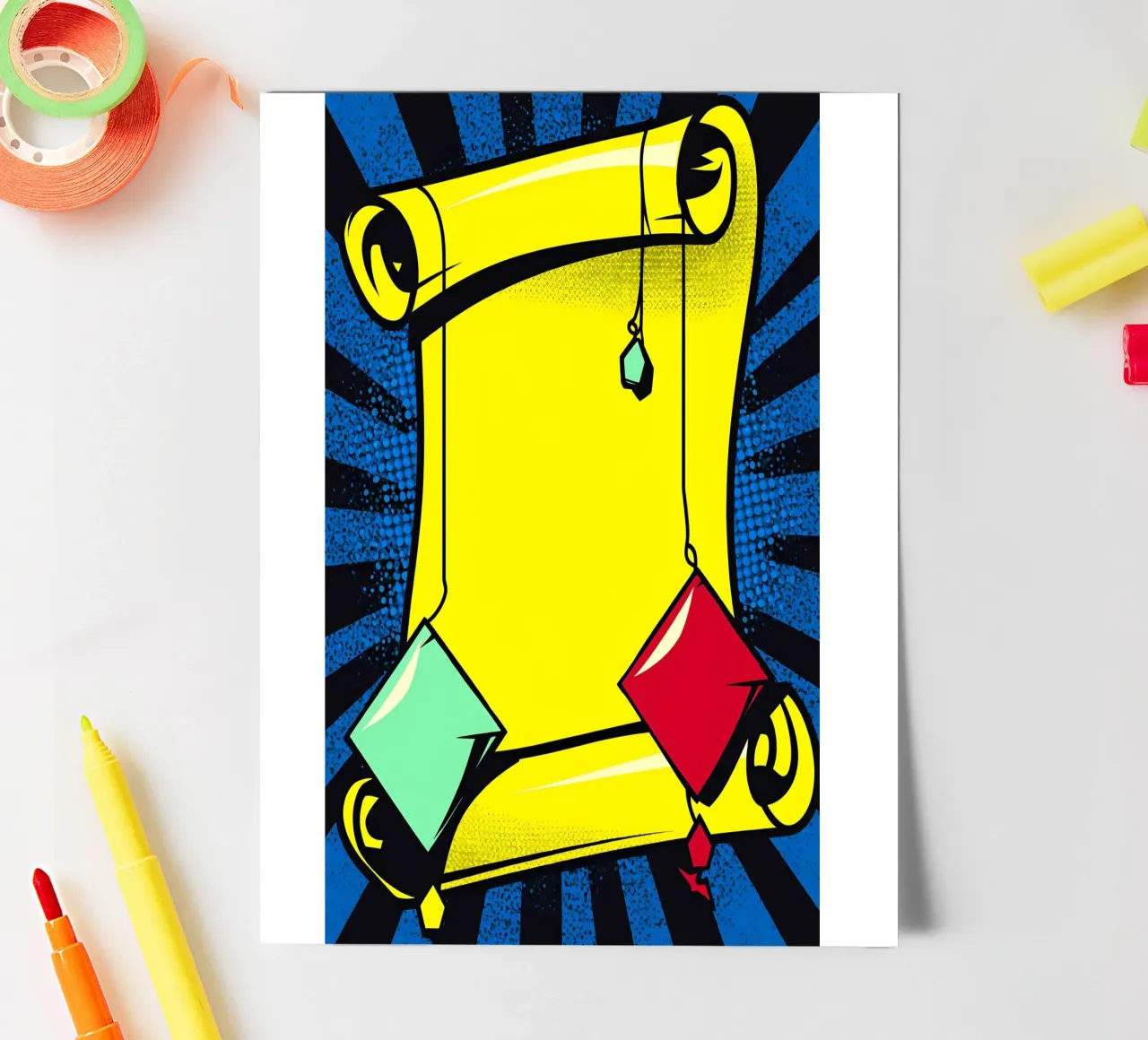 Scroll - Pop Art foglio adesivo da ColorCrash Gallery