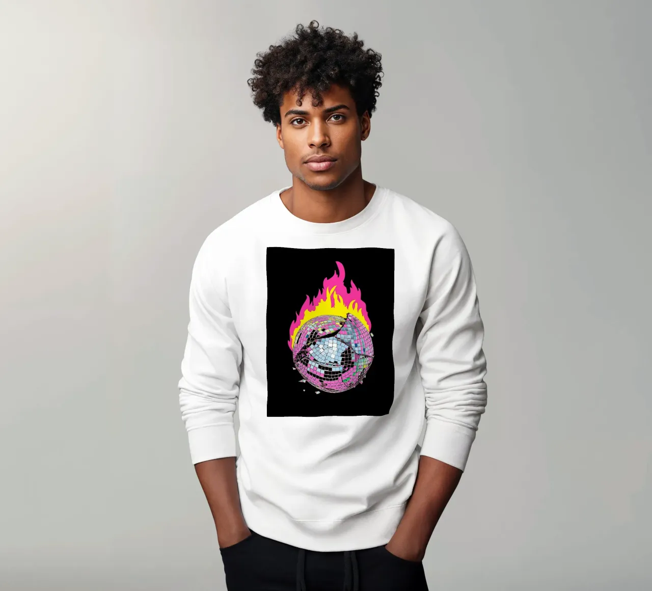 Disco Ball on Fire - Pop Art felpa da ColorCrash Gallery