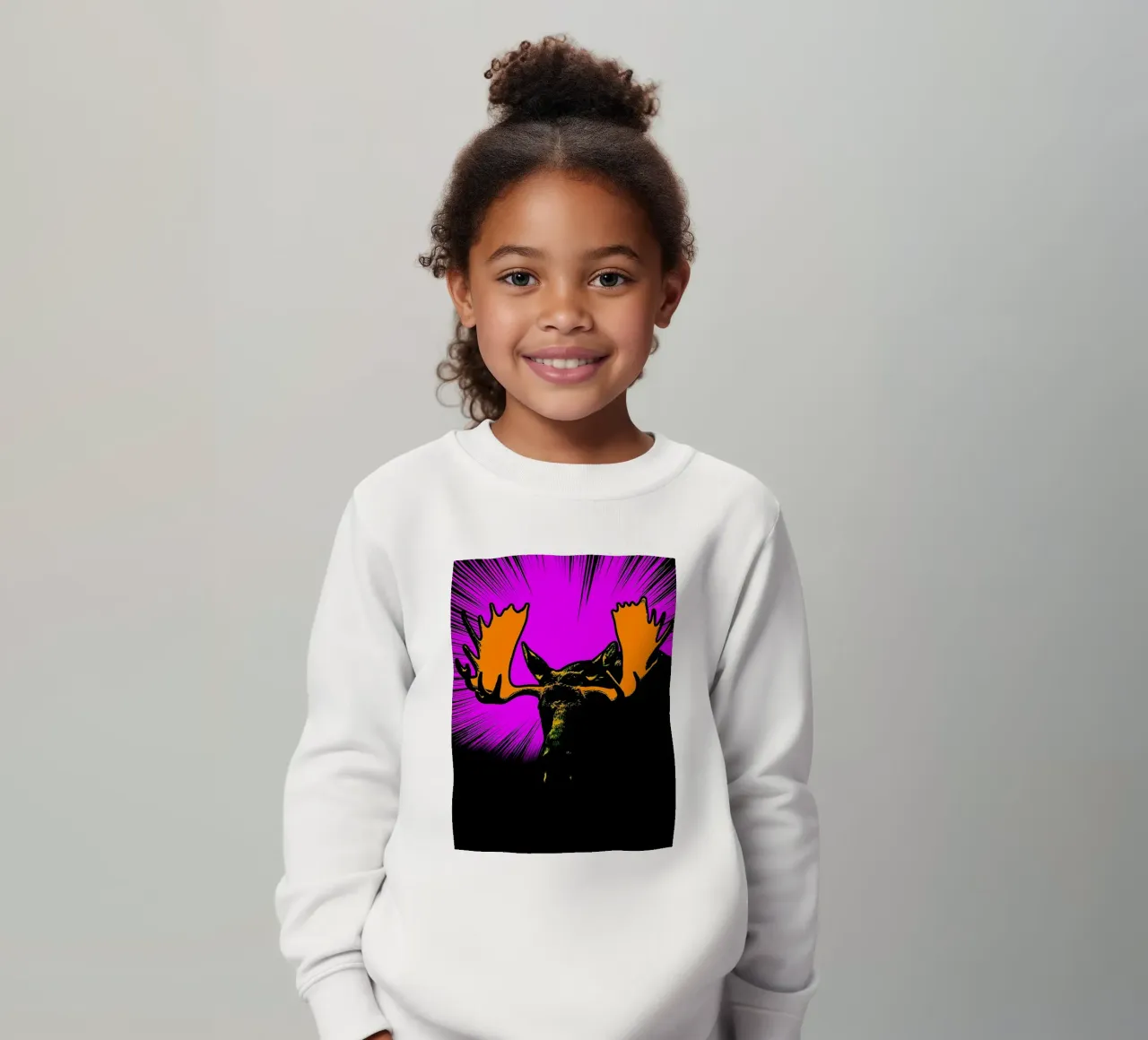 Alce - Pop Art felpa bambino da ColorCrash Gallery