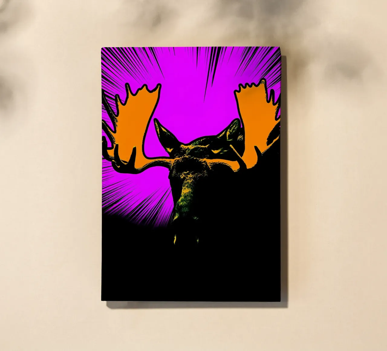 Moose - Pop Art notebook by ColorCrash Gallery