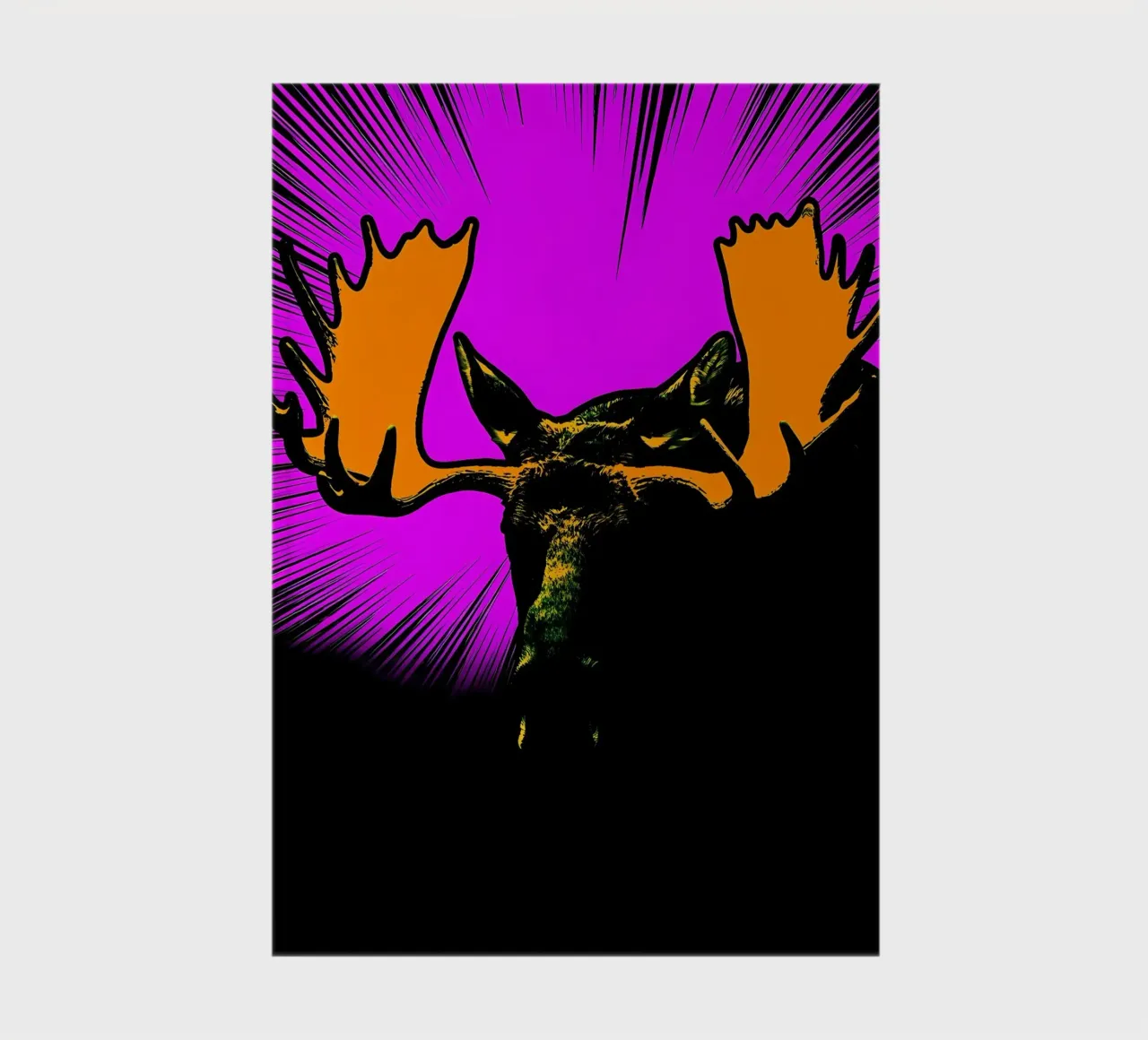 Moose - Pop Art notebook by ColorCrash Gallery