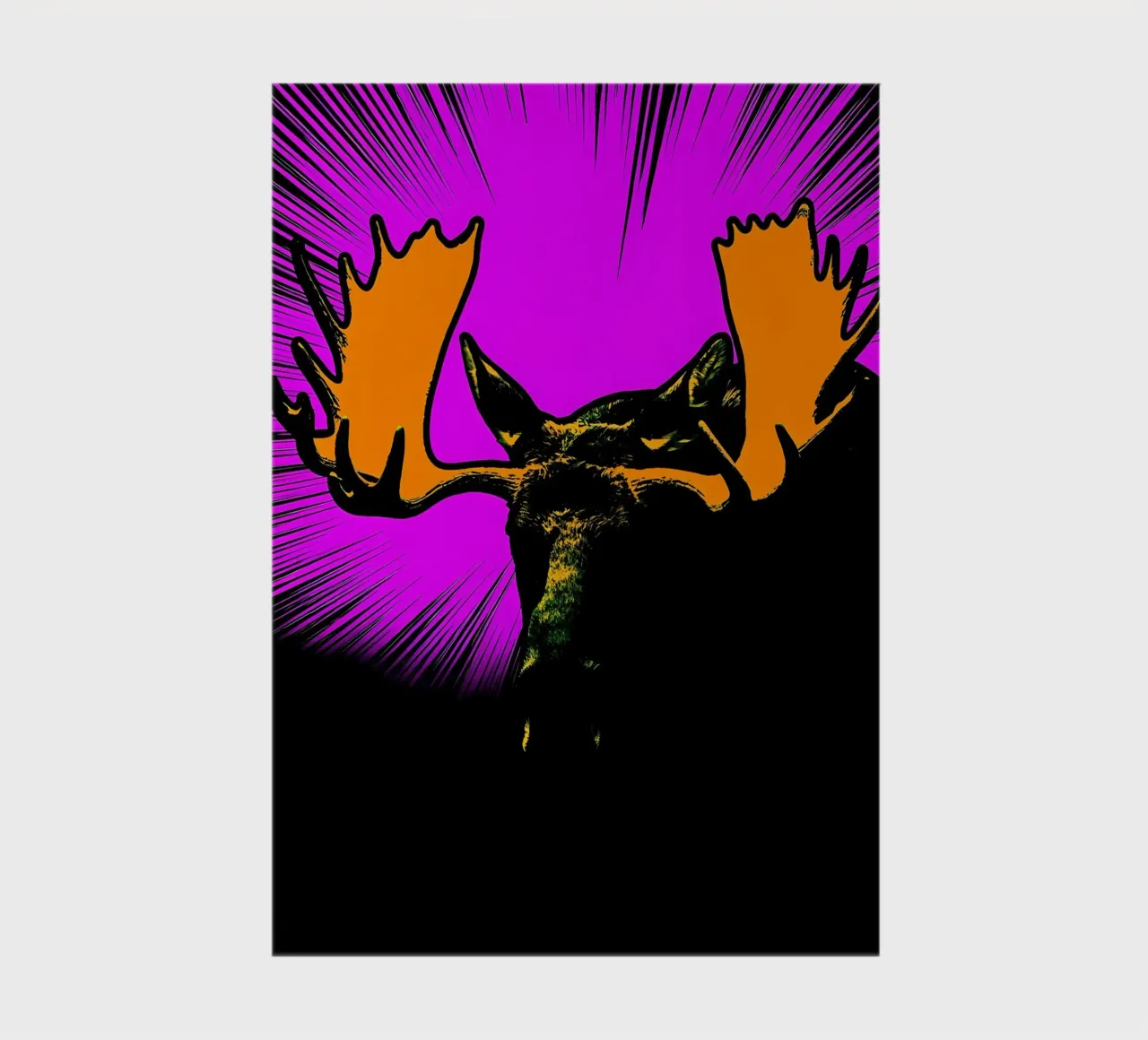Moose - Pop Art notebook by ColorCrash Gallery
