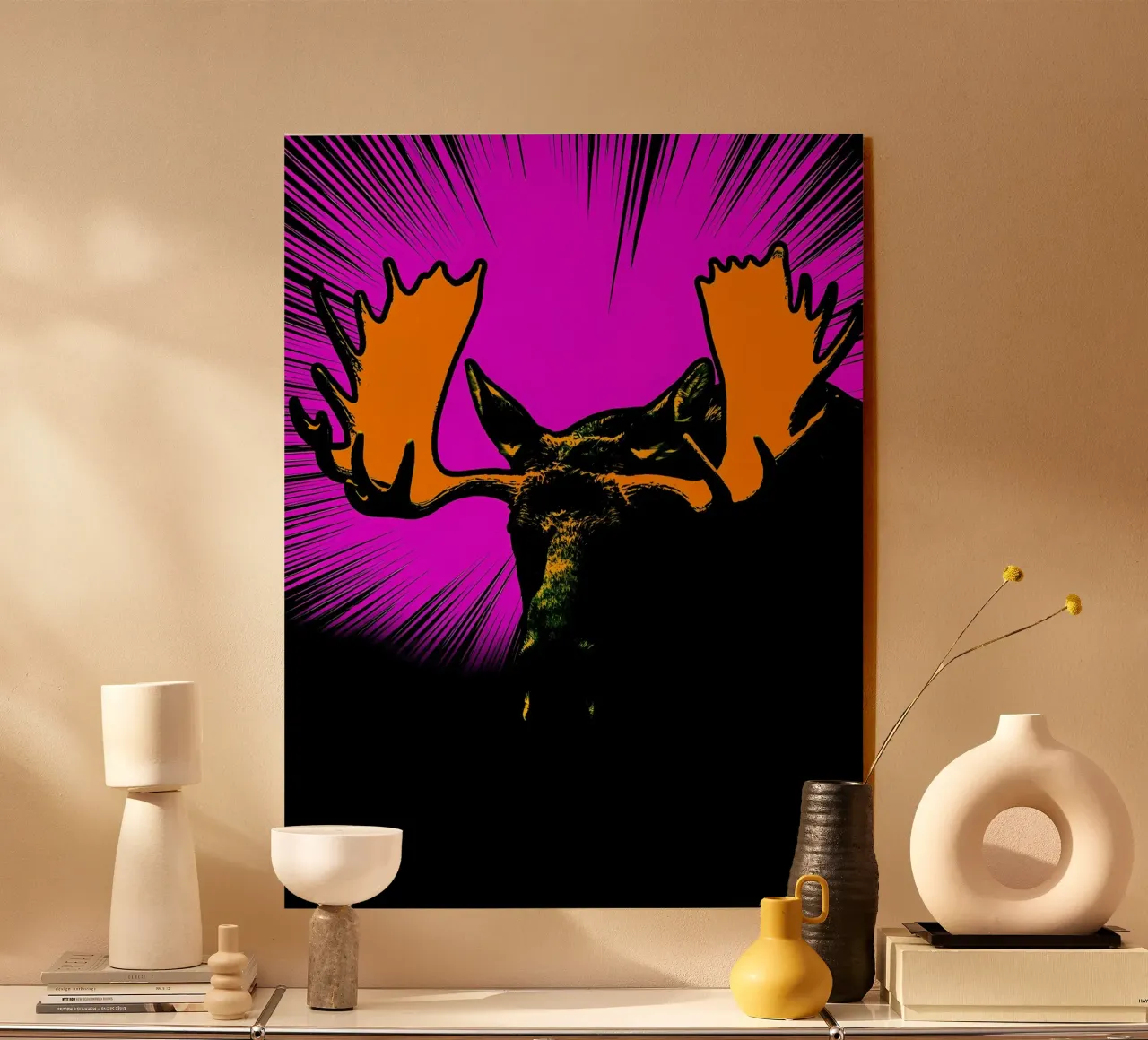 Alce - Pop Art plexiglass da ColorCrash Gallery