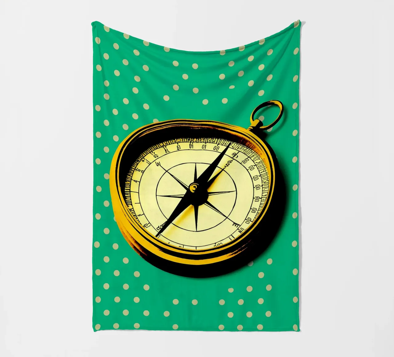 Compass - Pop Art fleece blanket by ColorCrash Gallery