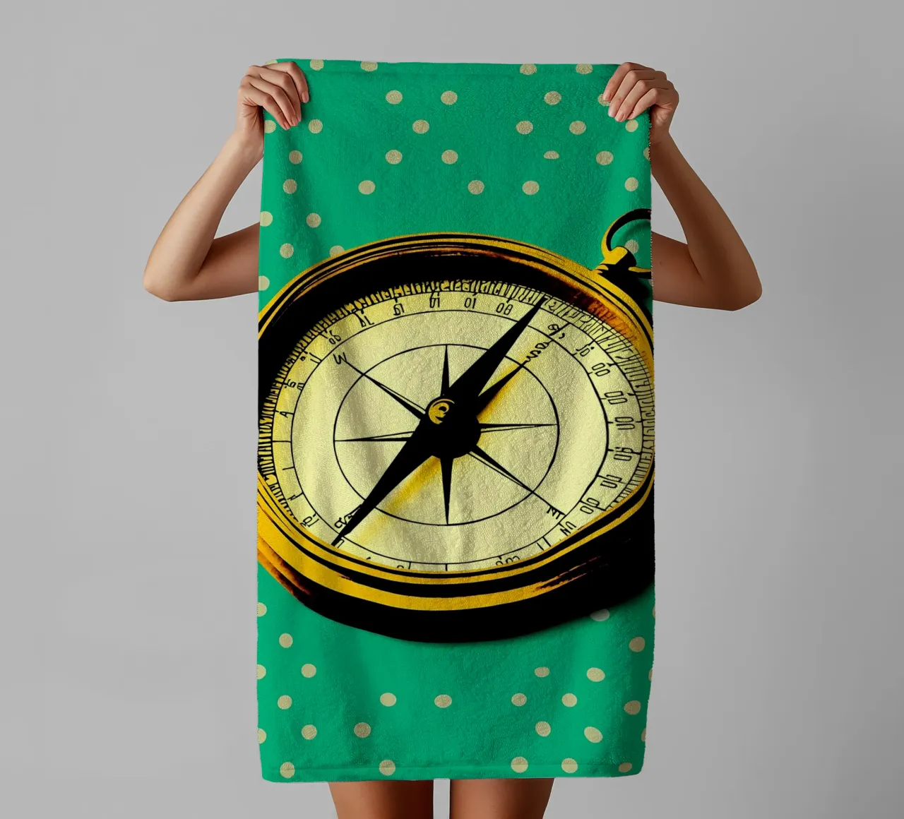 Bussola - Pop Art asciugamano da bagno da ColorCrash Gallery