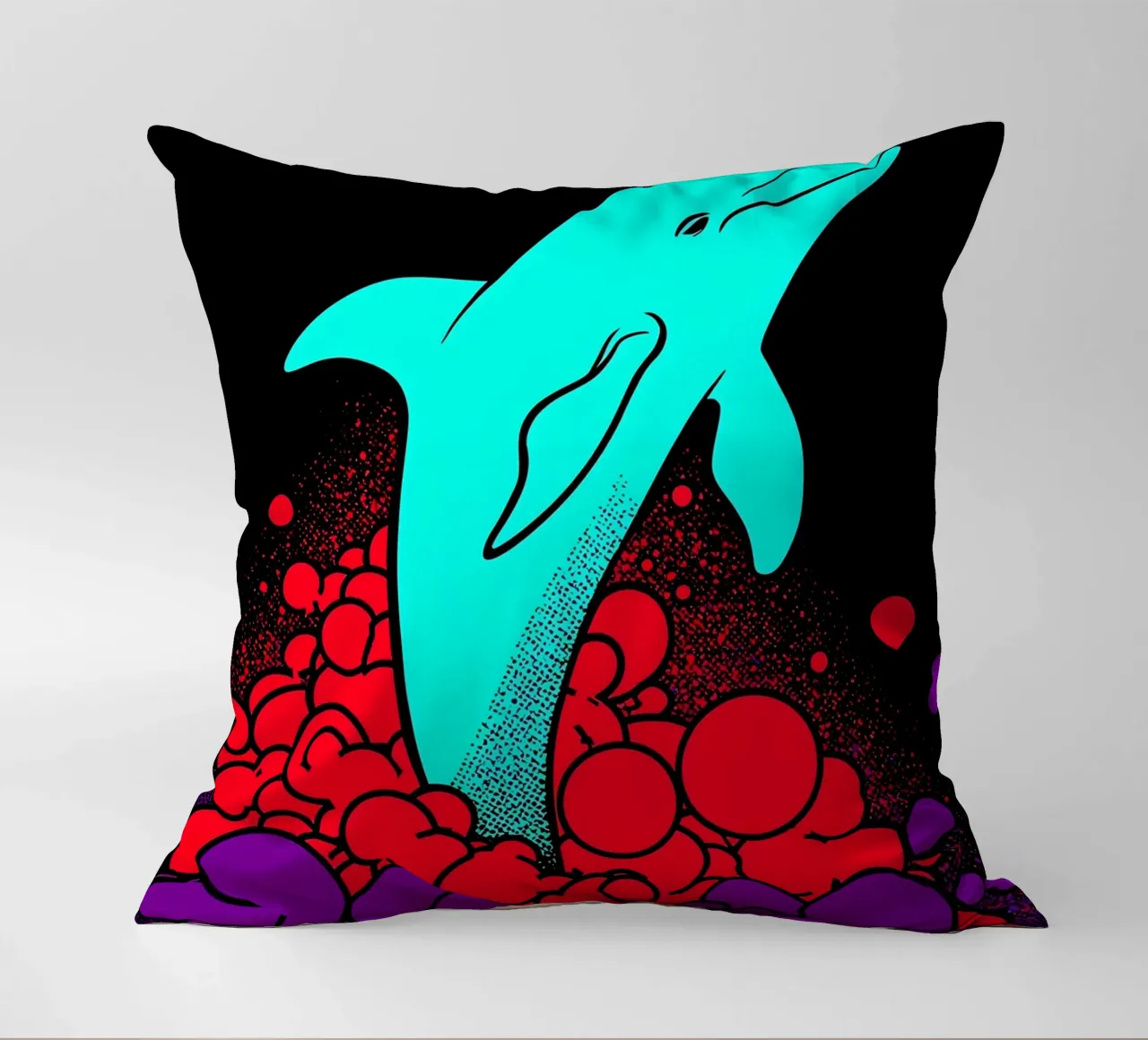 Delfino da bolla - Pop Art cuscino da ColorCrash Gallery
