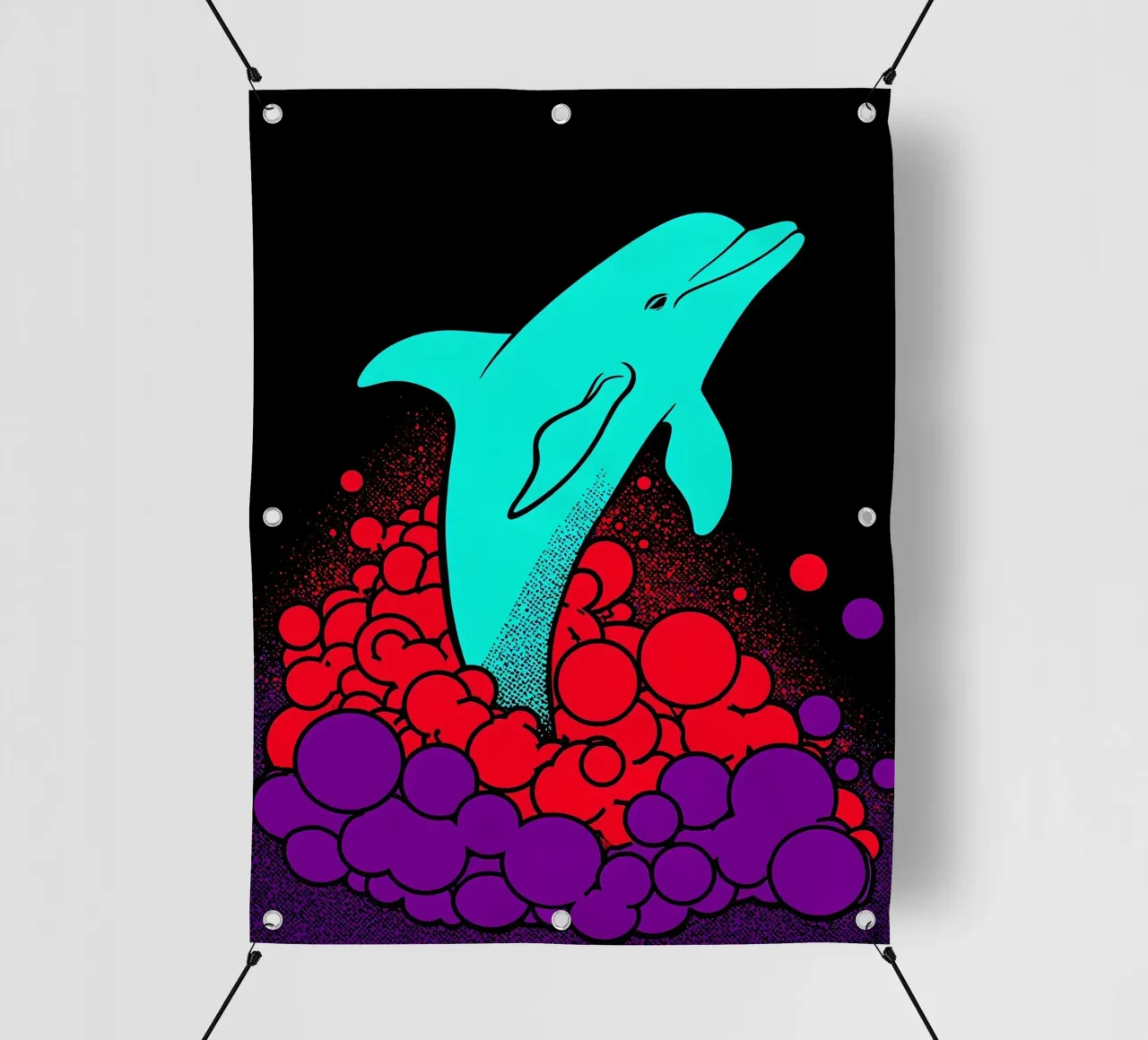 Delfino da bolla - Pop Art telo in pvc da ColorCrash Gallery