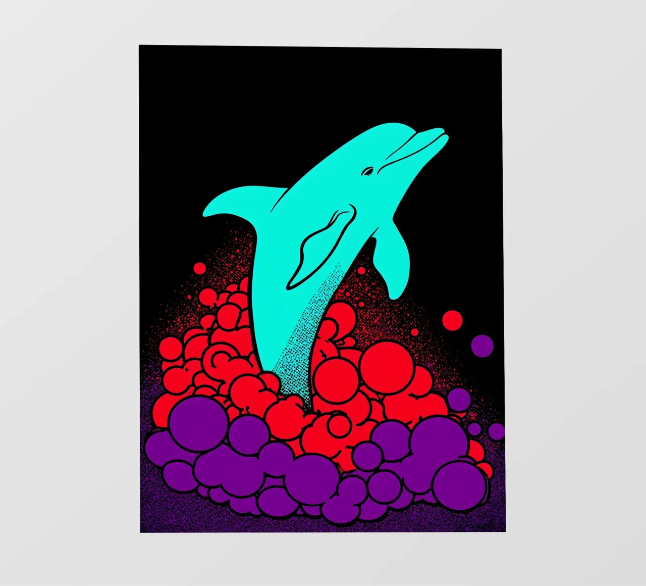 Delfino da bolla - Pop Art telo in pvc da ColorCrash Gallery