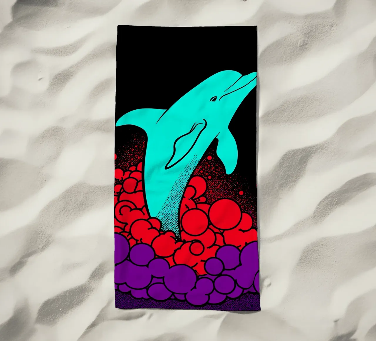 Delfino da bolla - Pop Art telo mare da ColorCrash Gallery