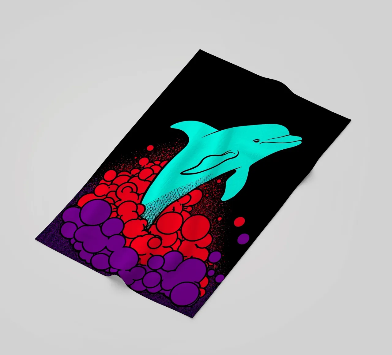 Delfino da bolla - Pop Art telo mare da ColorCrash Gallery