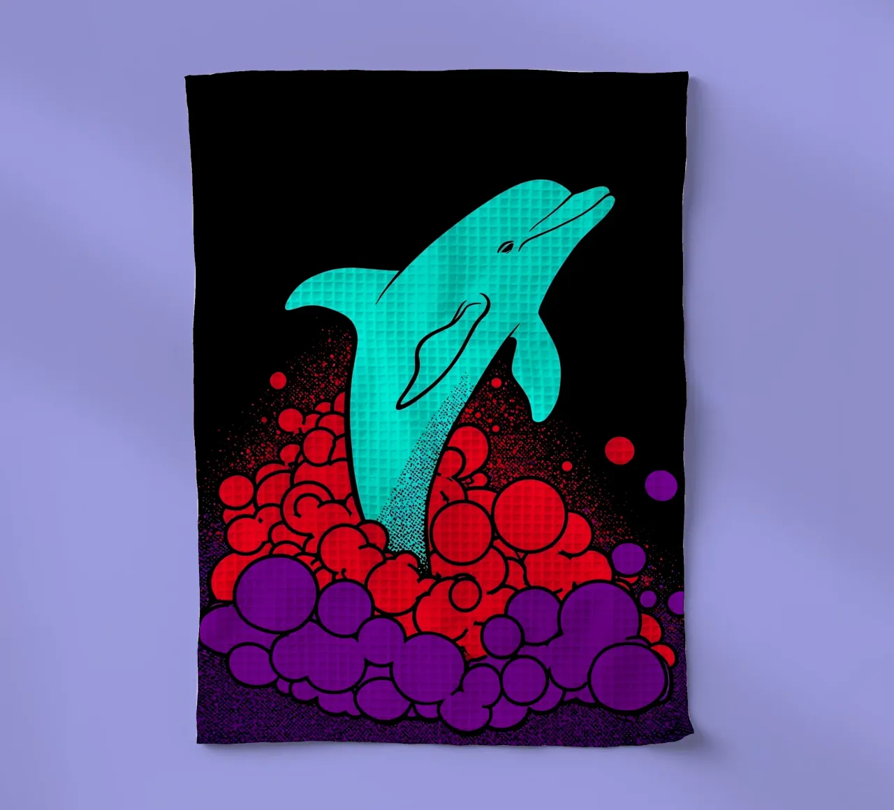 Delfino da bolla - Pop Art canovaccio da cucina da ColorCrash Gallery