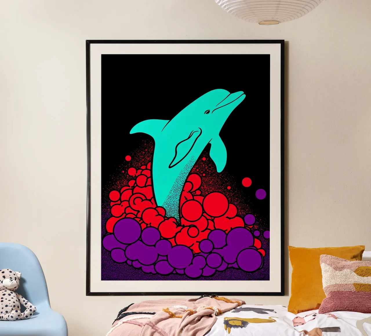 Delfino da bolla - Pop Art carta hahnemühle da ColorCrash Gallery