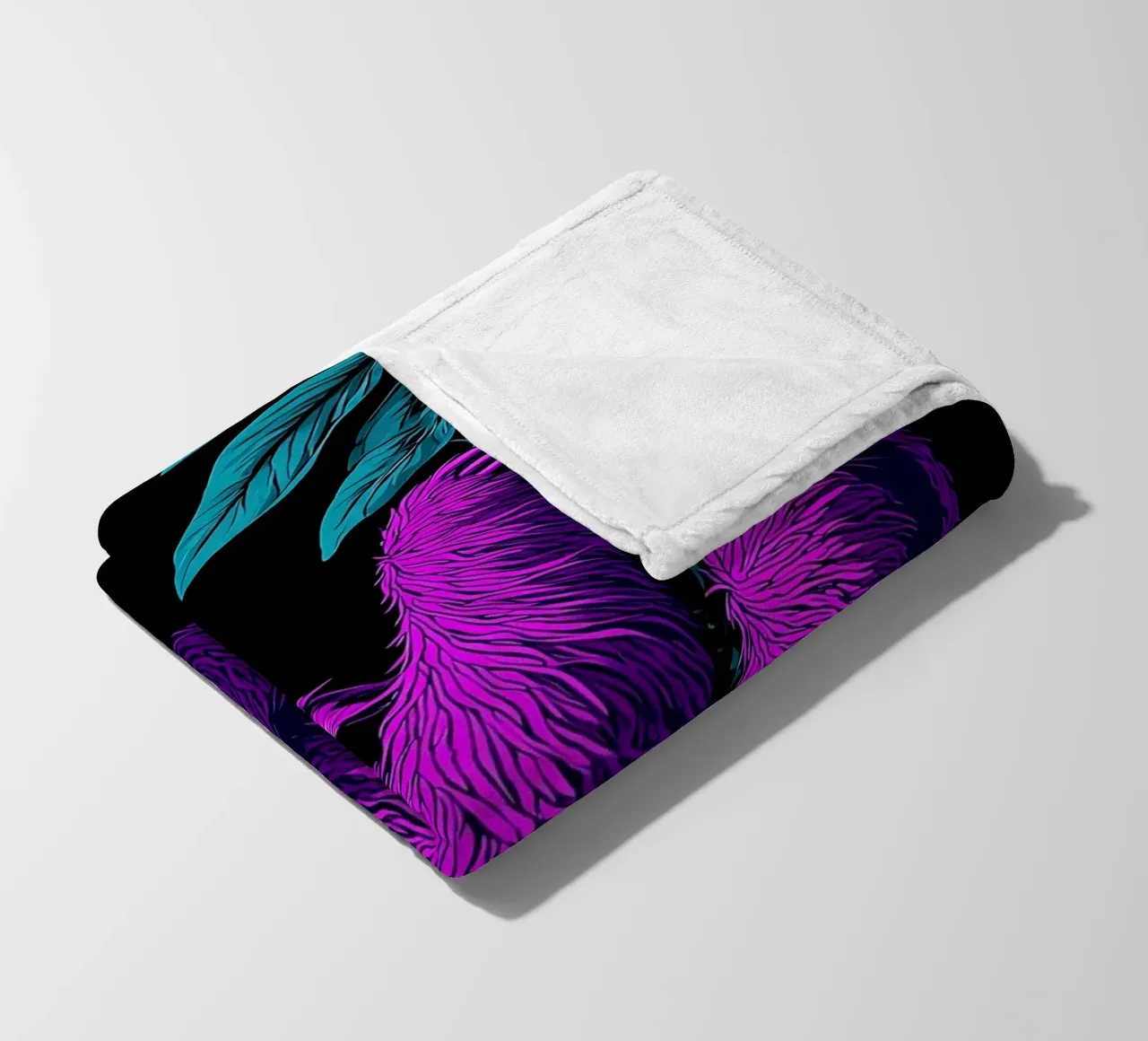 Bradipo - Pop Art coperta in pile da ColorCrash Gallery