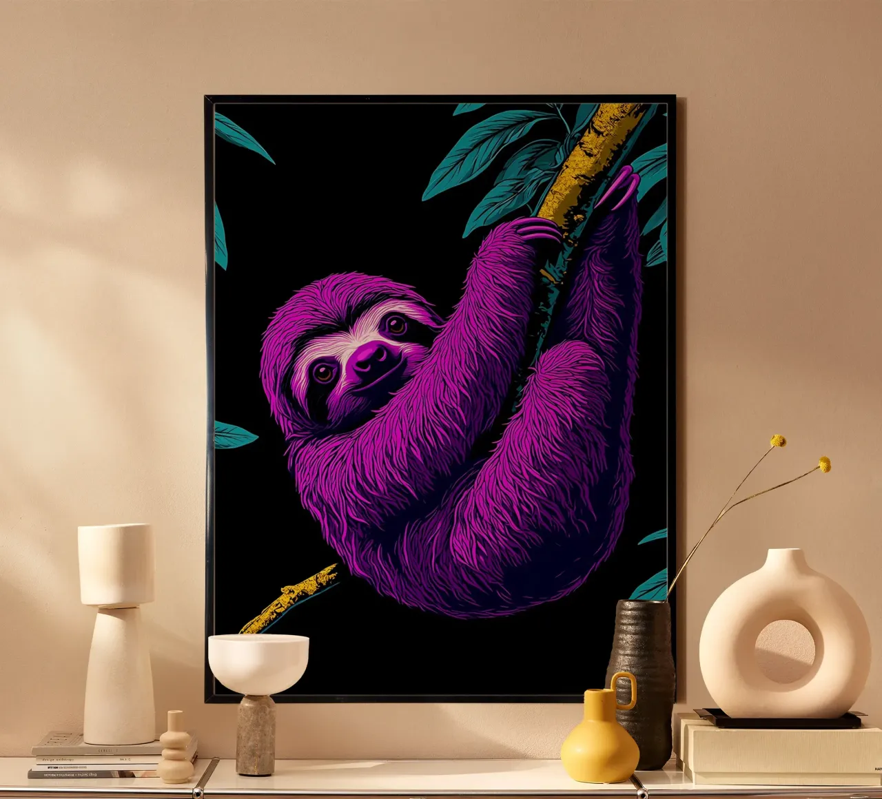 Sloth - Pop Art hahnemühle by ColorCrash Gallery