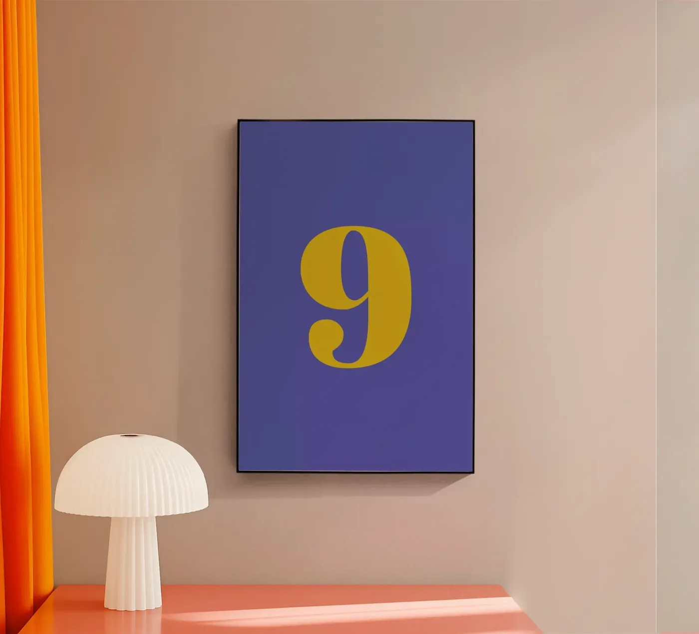 Blue Number 9 acrylic glass by Studio One