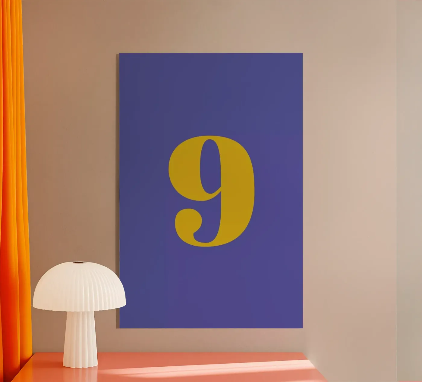 Blue Number 9 acrylic glass by Studio One
